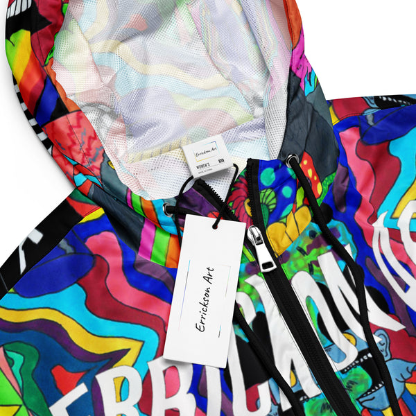 Doodle Landscape Cropped windbreaker