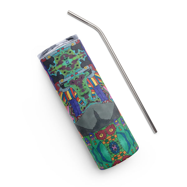 Doodle Landscape Stainless steel tumbler