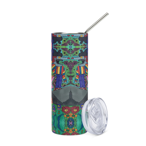 Doodle Landscape Stainless steel tumbler